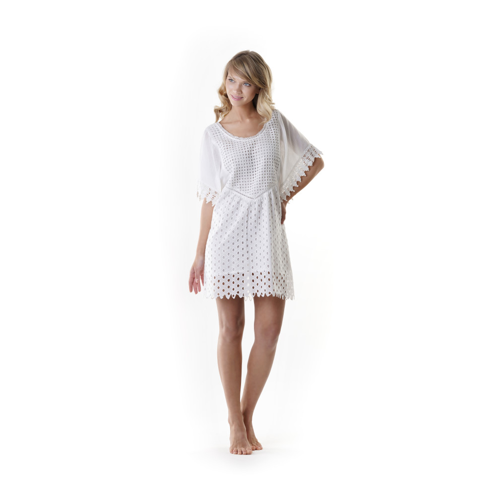 Iconique Φόρεμα παραλίας κοφτό Sofia IC9-022 - λευκό