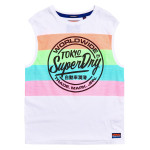 Superdry T-shirt Ticket Type Oversized Mid M60102KT - λευκό