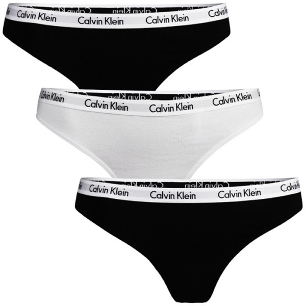 Calvin klein String 3 pack βαμβακερά QD3587E - μαύρο-λευκό