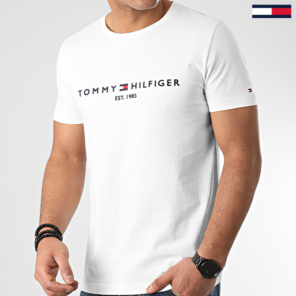 Hilfiger - snow white Logo T-shirt Tommy Core MW0MW11465