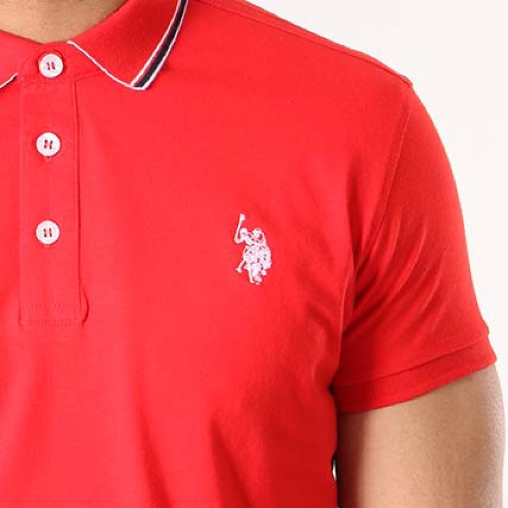 U.S. Polo Assn. T-shirt Polo 45174-50313 - κόκκινο
